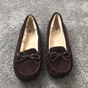 Dark brown moccasins